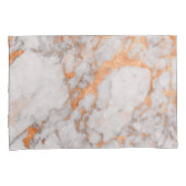 Witte Hoesjes met marmer en koper Kussensloop (Voorkant-Rechts)
