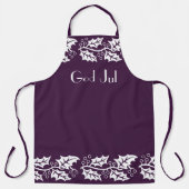 witte hollies in bessen kleur - God jul Schort (Voorkant)