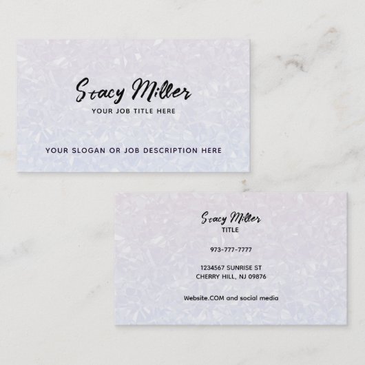  witte holografische Visitekaartjes (Voorkant / Achterkant)