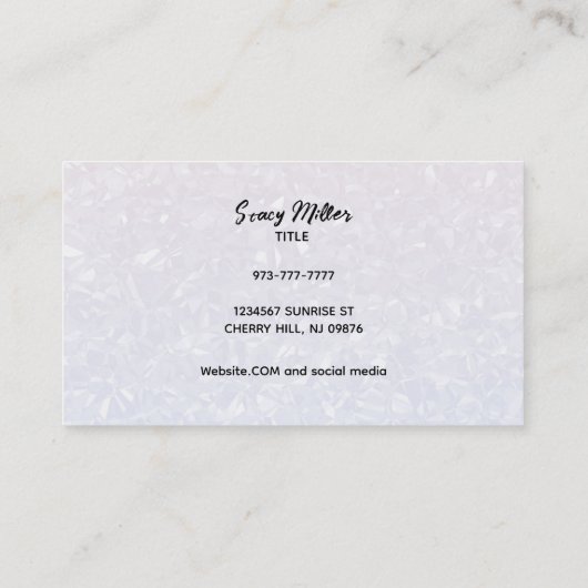  witte holografische Visitekaartjes (Achterkant)