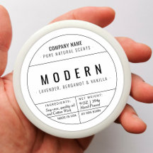 Witte Homemade Candle Product Label Stickers