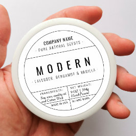 Witte Homemade Candle Product Label Stickers