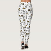 Witte hond Cartoon Leggings (Achterkant)