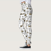 Witte hond Cartoon Leggings (Links)