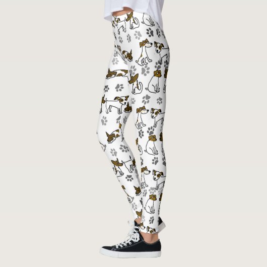 Witte hond Cartoon Leggings (Links)