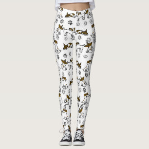 Witte Hond Cartoon Leggings