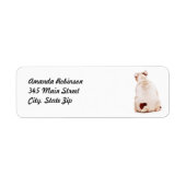 Witte hond etiket (Voorkant)