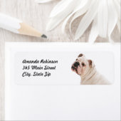 Witte hond etiket (Insitu)