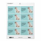 Witte hond etiket (Full Sheet)
