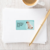 Witte hond etiket (Insitu)