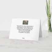 Witte hond feestdagen kaart (Achterkant)