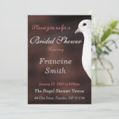 Witte hond Feminine Vrijgezellenfeest Kaart (Staand voorkant)