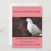 Witte hond Feminine Vrijgezellenfeest Kaart (Achterkant)