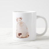 Witte hond grote koffiekop (Rechts)