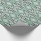 Witte hond in de pine kerst cadeaupapier (Hoek)