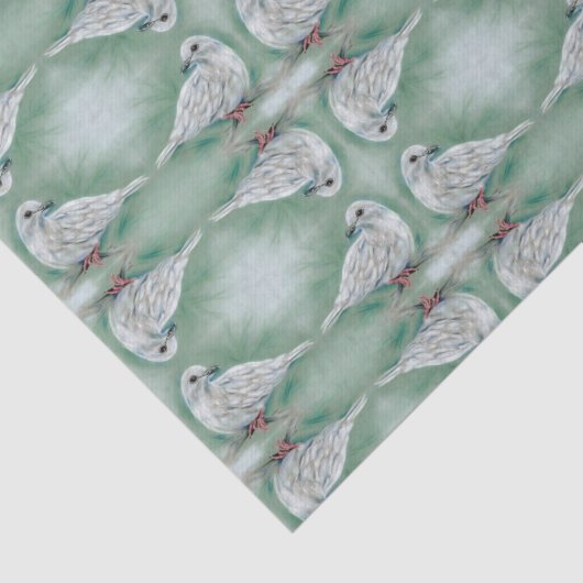 Witte hond in de pine kerst tissuepapier (Detail)