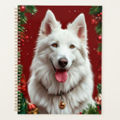 Witte Hond Kerst Planner Kerstcadeau (Voorkant)