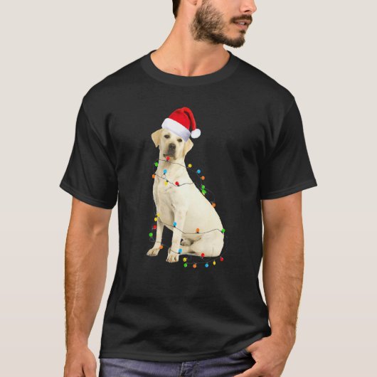 Witte hond met kerstmis t-shirt (Voorkant)