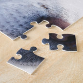 Witte hond met trouwe ogen, Diergezelschapsdieren  Legpuzzel (Zijkant)