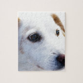 Witte hond met trouwe ogen, Diergezelschapsdieren  Legpuzzel (Verticaal)