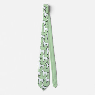 Witte Hond Mint Groen Stropdas