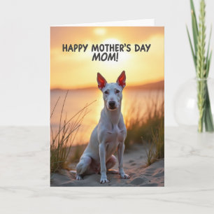 Witte Hond Moederdag Portretkaart Kaart