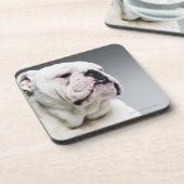 Witte hond onderzetter (Linkerzijde)