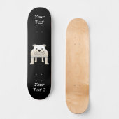 Witte hond persoonlijk skateboard (Voorkant)