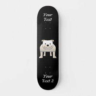 Witte hond persoonlijk skateboard