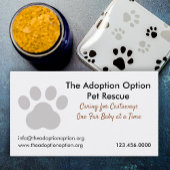 Witte Hond Pet Rescue of dierenarts Visitekaartje