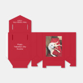 Witte hond Rood Valentijnsdag Favor B Bedankdoosjes (Uitgevouwen)