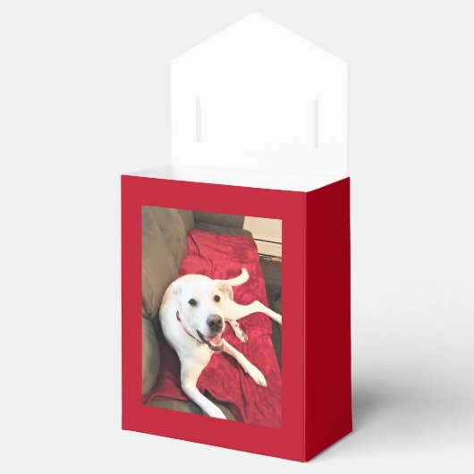 Witte hond Rood Valentijnsdag Favor B Bedankdoosjes (Geopend)