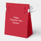 Witte hond Rood Valentijnsdag Favor B Bedankdoosjes (Achterkant)