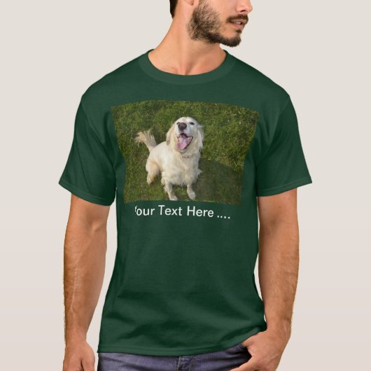 Witte hond t-shirt (Voorkant)