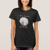 Witte hond vol met kerstmis t-shirt (Voorkant)