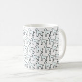 Witte Hond Wit Koffiemok (Voorkant rechts)