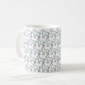 Witte Hond Wit Koffiemok (Voorkant links)