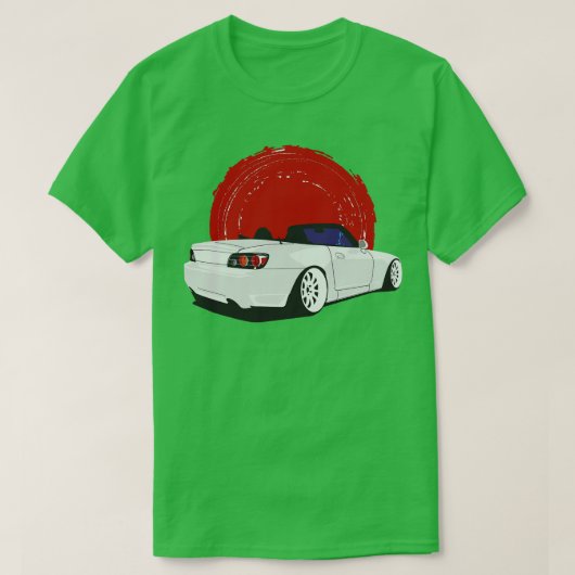 Witte Honda S2000 terug Uitzicht T-shirt (Design voorkant)
