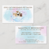 Witte honden Katten Stomme Pet Grooming Visitekaartje (Voorkant / Achterkant)