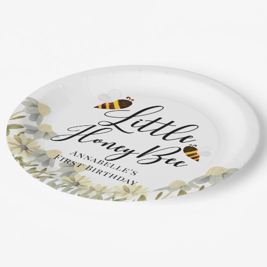 Witte honingbijen van Birthday Paper Bord (Gekanteld)