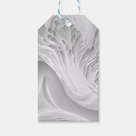 Witte honingraat cadeaulabel (Voorkant)