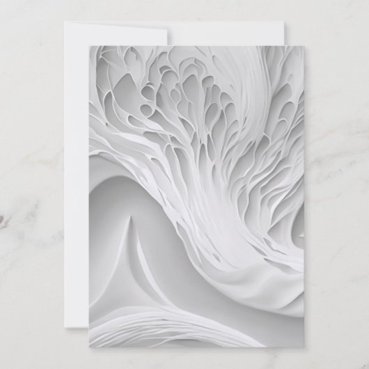 Witte honingraat  feestdagenkaart (Voorkant)