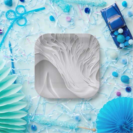 Witte honingraat papieren bordje (Feest)