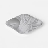 Witte honingraat papieren bordje (Gebogen)