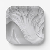 Witte honingraat papieren bordje (Voorkant)