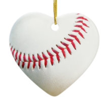 Witte honkbal met rode stiksels