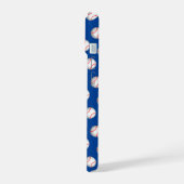 Witte honkbal met rode stiksteek iPhone 15 case (Linkerkant)