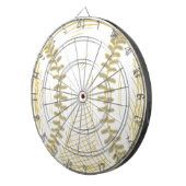 Witte honkbal met rode tekenplaat dartbord (Voorkant Rechts)