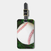 Witte honkbal met rood getikt bagagelabel (Voorkant verticaal)