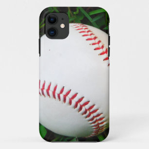 Witte honkbal met rood getikt Case-Mate iPhone case